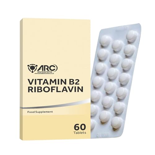 Vitamin B2 Riboflavin Supplement 60 Vegan Tablets for Men & Women High Strength Made in the UK