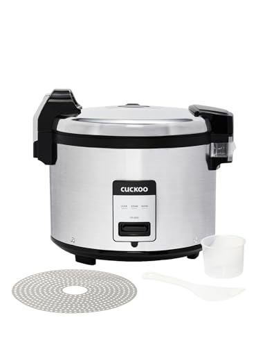 CUCKOO Commercial Rice Cooker & Warmer, Extra Large Rice Cooker 30-Cup Uncooked / 60-Cup Cooked, Professional Industrial Grain Cooker with Large Capacity, Easy One-Touch Operation, Silver (CR-3032)