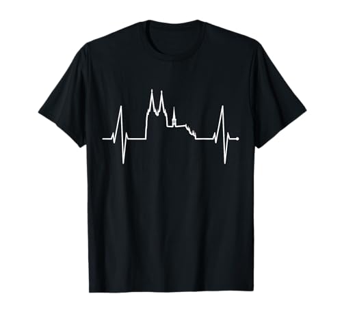 Cologne Skyline Heartbeat Cologne Cathédrale Carnaval Köln T-Shirt