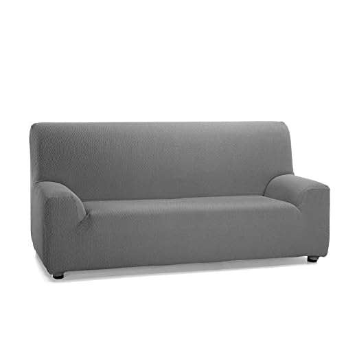 Martina Home Tunez Funda Elástica para Sofá, Tela, Gris, 3 Plazas (180-240 cm)
