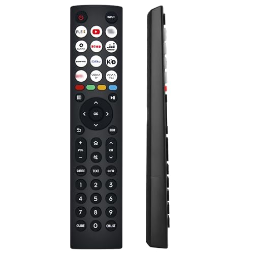 Hisense Fernbedienung Ersatz für Hisense VIDAA UHD Smart 4K TVs mit 12 Abkürzungsknöpfe, Keine Einrichtung erforderlich