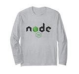 Node.js ロゴ - Node JS - Nodejs プログラマーソフトウェアエンジニア 長袖Tシャツ