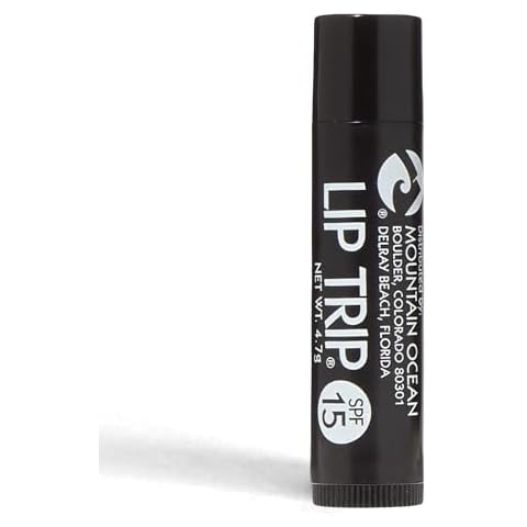 Mountain Ocean Lip Balm SPF 15 - Hydrating Lip Trip, 0.165 Ounce, Maximum Protection for Lips, Nose, and Face Cover