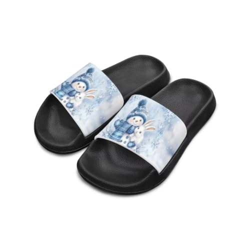 Image of Unisex Slides for Girls Boys Comfortable Slippers Slides Non-slip Shower Shoes House Fashion Thick for Indoor & Outdoor Gifts