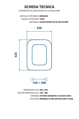 Copriwater Dedicato per KERASAN YURA Legno