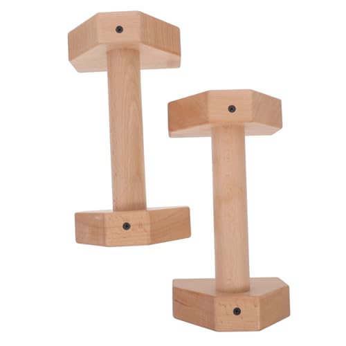 LIOOBO Handles for Men Strength Training Bars Wooden Stand Exercise Equipment Fitness Accessory