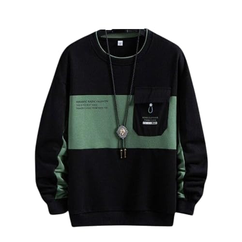 Men's Classic Sweatshirt Sweater Hoodie Regular Fit Round Neck Full Sleeve Casual Solid Color-image-6