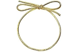 K-Kraft Gold Stretch Loops: 100 Durable Elastic Bands for Crafts and Gift Wrapping