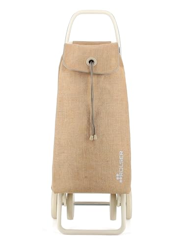 Einkaufstrolley Rolser I-Max Yute Off White 4 Räder - Natural – Bild 5