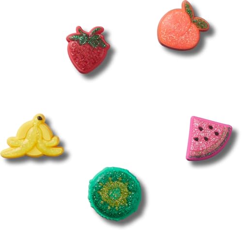 Image of Crocs Polyvinyl Chloride Sparkle Glitter Fruits 5 Pack, Multi