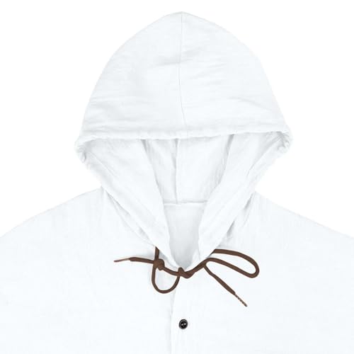 Cotton Linen Sets for Men Button Down Long Sleeve Hoodies and Elastic Waist Pants Set Casual Loose Vacation Outfit4