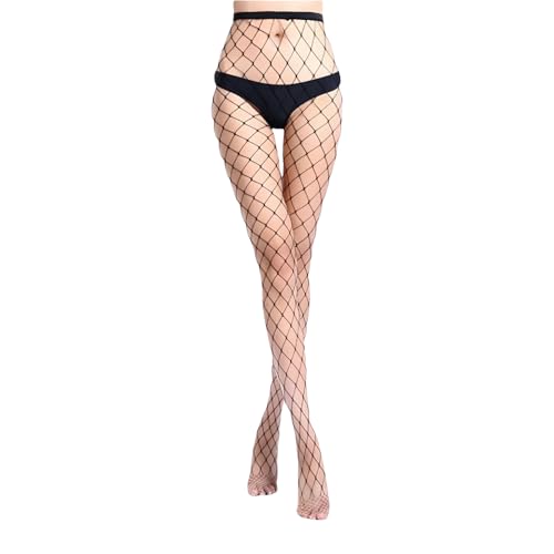 Fishnet Thigh High Stockings for Women Sexy Long Hosiery Lace Top Suspender Tights Net Pattern Pantyhose