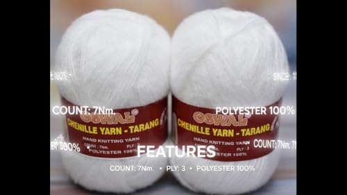 Image of M.G Knitting Wool Yarn, Soft Fancy Feather Wool White 400 GMS Best Used with Knitting Needles, Soft Fancy Wool-FB Art-HEJ