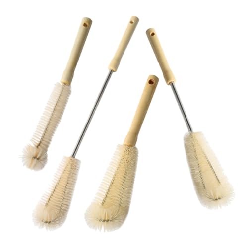 CIMAXIC 4pcs Nylon Wood Cup Washing Brush Long Handle Brush Long Handle Bottle Brush Cleaning Brush