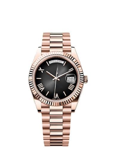 status living Luxury Watch Full Features, Stainless Steel Heavy case& Rosegold Band, Light Black Dial, Water Resistant, Rosegold & Light Black Color for-Man & Woman 40mm Bezel-picture-39
