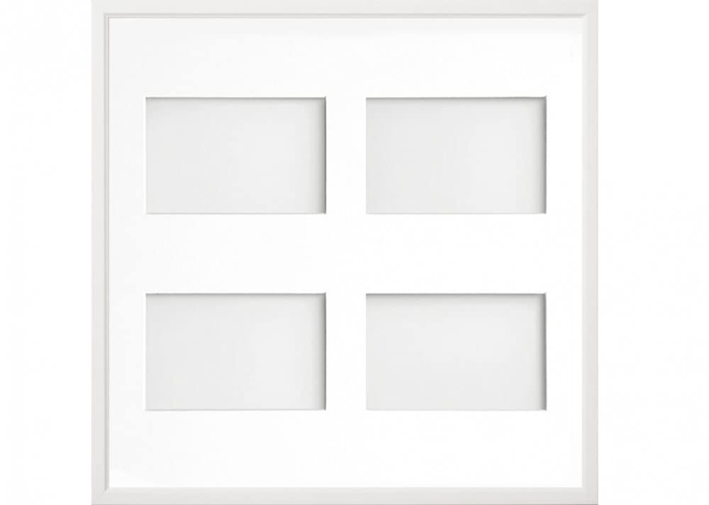 Frame Company Drayton Multi Aperture Photo Frame, White, 40x40cm for 6x4 inch (x4)