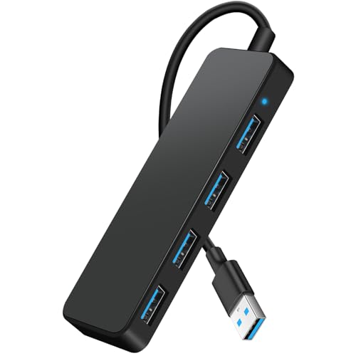 USB Hub 3.0, 4-Port USB Verteiler, Ultra Slim 5Gbps USB Mehrfachstecker, USB-Hubs Splitter f&uuml;r MacBook Pro/Air, iMac, Surface Pro, XPS, PC, Stick, Maus, Drucker, Tastatur, Dell, HDD und Mehr