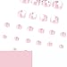 French Tip Press on Toenails Short Square Fake Toe Nails White Flower False Toenails 3D Floral Toe Press on Nails with Rhinestones Design Glossy Pink Acrylic Toenails Summer Nails for Women 24Pcs