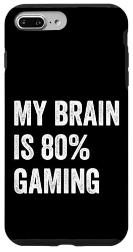 My Brain is 80% Gaming Funny Quotes Cute �X�}�z�P�[�X iPhone 7 Plus/8 Plus �p