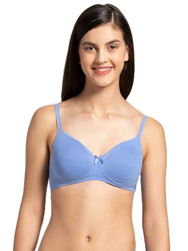 Image of Jockey 1722 Women Wirefree Non Padded Super Combed Cotton Elastane Stretch Medium Coverage Everyday Bra with Concealed Shaper Panel