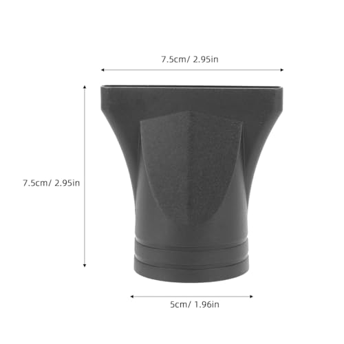 DOITOOL 3 Stück Schwarz Nicht Allgemein Salon Haartrockner Ersatzdüse Kunststoff schmal Konzentrator Haartrockner Breite Ersatzdüse, Düse für Haartrockner, 4,5 cm