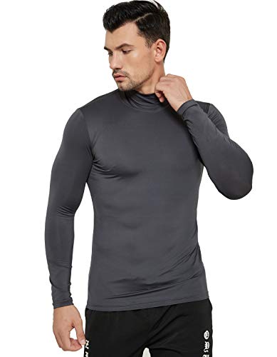 Red Plume Camiseta masculina Cool Dry-Fit com absorção de umidade e desempenho esportivo de manga co