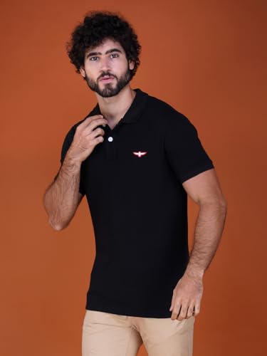 Image of Zvezda Men's Cotton Polo T-Shirt /European Fit /Half Sleeve Casual Wear for Daily Use /Soft Breathable Fabric /Stylish & Comfortable Polo for Office, Outing & Everyday Wear