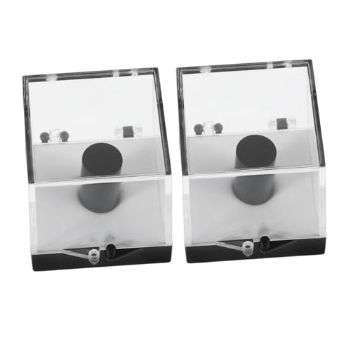 ERINGOGO Rock Cases with Pads 2pcs Acrylic Crystal Display Boxes Gemstone Storage Trays for Jewelry Collection Easy to Carry