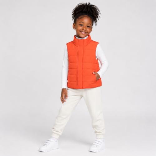 Image of Mud Kingdom Girls Boys Puffer Vest Rainbow Stripes Stand Collar Sleeveless Jacket 2-9 Outerwear Years