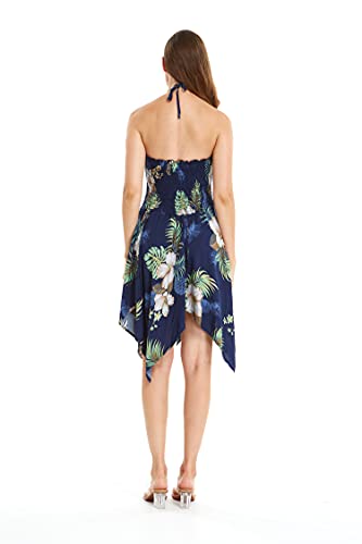 Image of Matchable Family Hawaiian Luau Men Women Girl Boy Clothes in Pineapple Garden Navy