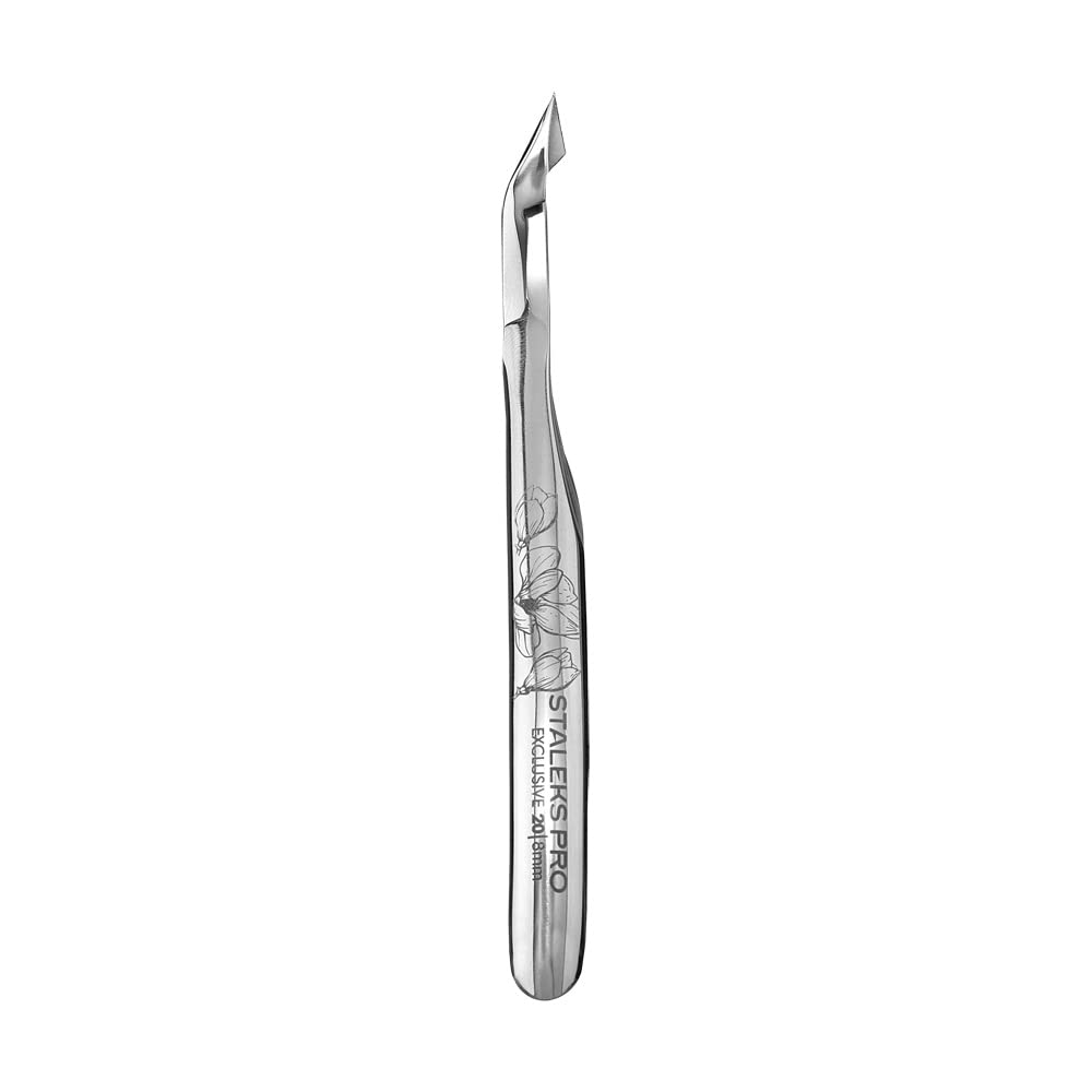 STALEKS PRO - ExCLUSIVE 20 Alicates profesionales para cutículas 8 mm (flor de magnolia)