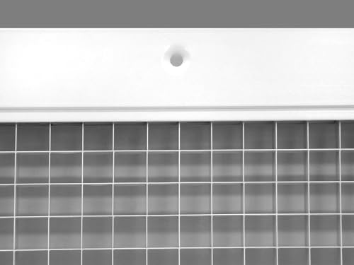 Image of 8 inch x 30 inch Cube Core Eggcrate Return Air Grille - Aluminum Rust Proof - HVAC Vent Duct Cover - White [Outer Dimensions: 9.75 X 31.75]