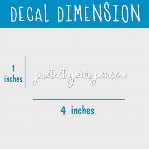 Image of Set 3Pcs Protect Your Peace Rearview Mirror Decal Christian, Safety Stickers, Bible Catholic, Inspiration Quotes Water Bottle Laptop Sticker, Vinyl Waterproof 4x1 Inch Car Decals