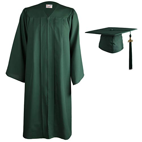 OSBO GradSeason Matte Graduation Gown Cap Tassel Set for High School and Bachelor