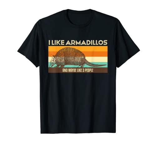 J'aime les tatous et peut-être 3 personnes Armadillo Lover Retro T-Shirt
