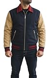 Leather Krafter Will Byers Stranger Noah Schnapp Classic Things 80s Style Varsity Bomber Wool Jacket (US, Alpha, X-Small, Regular, Regular)