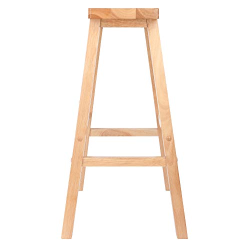 Image of Winsome Satori Saddle Seat Bar Stool, Natural, 29 inch