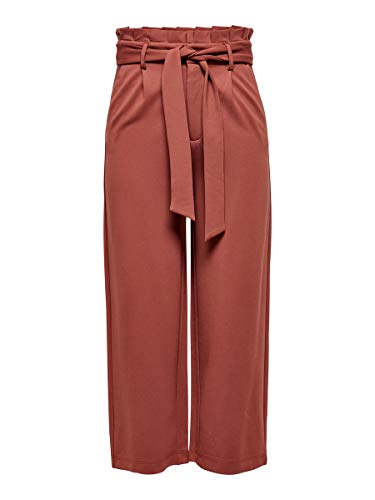 ONLY Damen Onlpoptrash Easy Paperbag PNT Culotte Hose, Rot, XL / 32L EU
