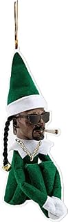 Christmas Elf Snoop On A Stoop Hanging Ornaments Acrylic Cute Flat Hanging Christmas Decorations for Home Decor Christmas Tree Backpack Decor Car Rearview Mirror Office Accessories