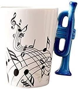 Tazas, tazas, taza de té de cerámica y juego de platillos, taza de café, diseño de notas musicales,...
