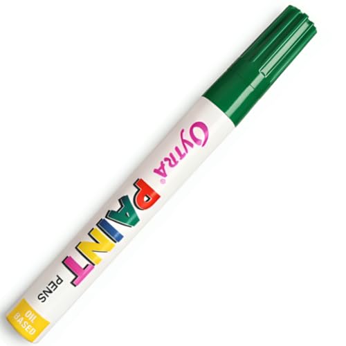 Image of Oytra Paint Marker Pens Permanent Waterproof Oil Based Individual pens Works and All Surfaces Wood Fabric Steel Glass (Green)