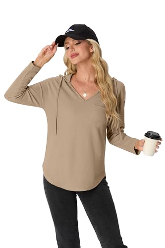 IWOLLENCE 2025 Fall Fashion Hoodies Sweatshirts Drawstring Casual Loose Long Sleeve Tops Shirts2