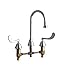 Chicago Faucets 786-CP Deck Mount 8-Inch Widespread Kitchen Faucet with Wristblade Handles, Chrome