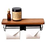 トイレットペーパーホルダー 2連 賃貸 ペーパーホルダー ダブルタイプ 天板付き 天然木 パイン材 無垢材 木製 棚付 アイアン おしゃれ トイレ 2倍巻き 3倍巻き コストコ 対応 カバー シンプル ダブル 収納 アンティーク トイレ用品
