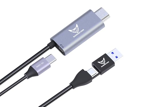Image of DiamondTiger Video Capture Card with 100W PD HDMI Cable to USB 3.0/USB C 1080P 60fps Cam Link Card,Record Capture Device for Streaming, Live Broadcasting,Video Conference,Teaching,Gaming Quest 3 VR