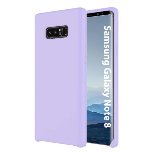 Image of LIRAMARK Liquid Silicone Soft Back Cover Case for Samsung Galaxy Note 8 (Levender)