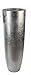 Produktbild Casablanca großer Pflanztopf XXL rund aus Fiberglas - Pflanzkübel XL für den Innenbereich - mit Pflanzeinsatz Topf - Deko Frühling Wohnzimmer - Farbe: Silber Höhe 115 cm