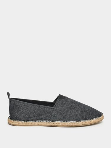 Image of Styli Men Chambray Comfort Canvas Espadrilles | Lightweight Slip-On Casual Shoes with Cushioned Footbed |Casual, Summer & Everyday Wear Shoes