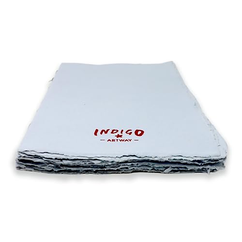 Artway Indigo - Blocco per libri in 100% cotone, 200 g/m², formato A4, colore: indaco chiaro