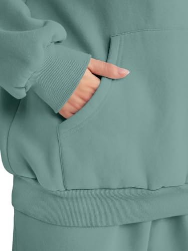 Image of AUTOMET Womens 2 Piece Lounge Sweatsuit Fall Fashion Matching Sweat Sets | Oversized Fall Hoodies & Baggy Jogger Sweatpants Fashion 2026 Outfits